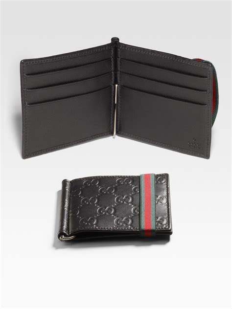 gucci gg money clip cardholder - black - wallets